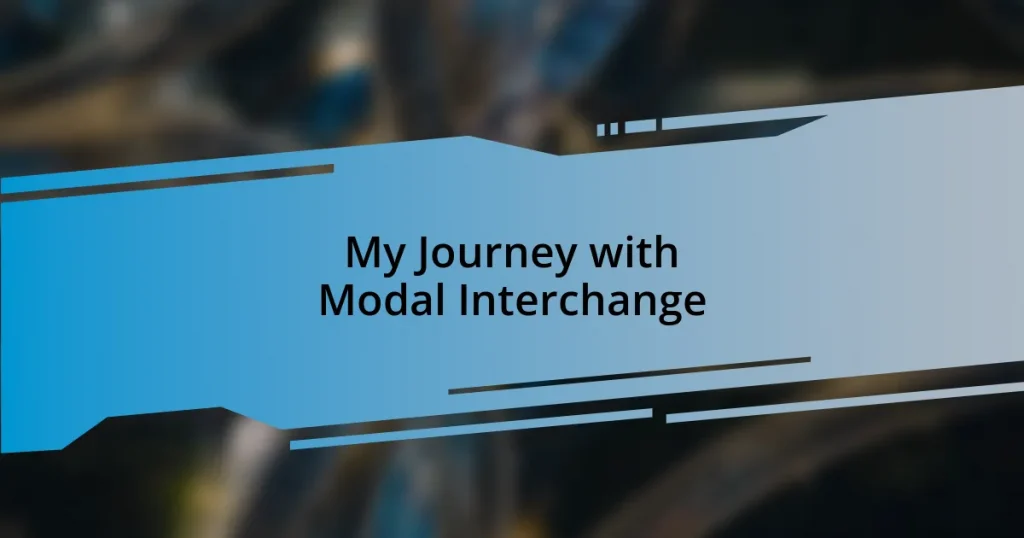 My Journey with Modal Interchange